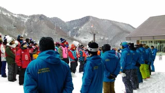 安曇小中学校スキー教室①
