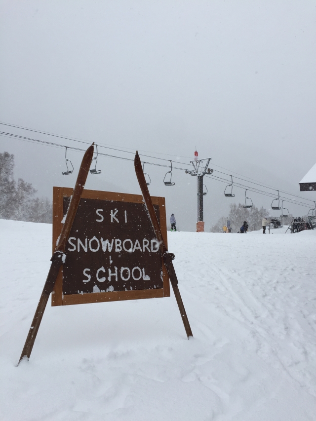 スキースクール看板です